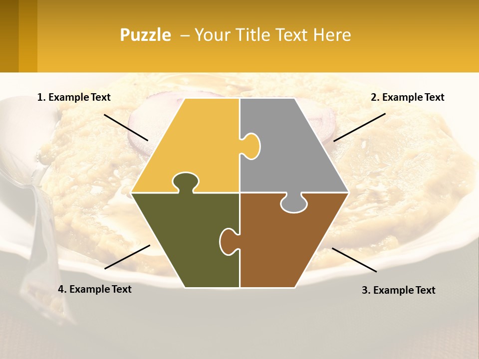 A Plate Of Food With A Fork And Knife PowerPoint Template