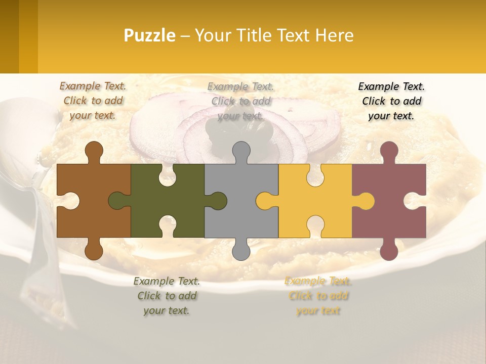 A Plate Of Food With A Fork And Knife PowerPoint Template