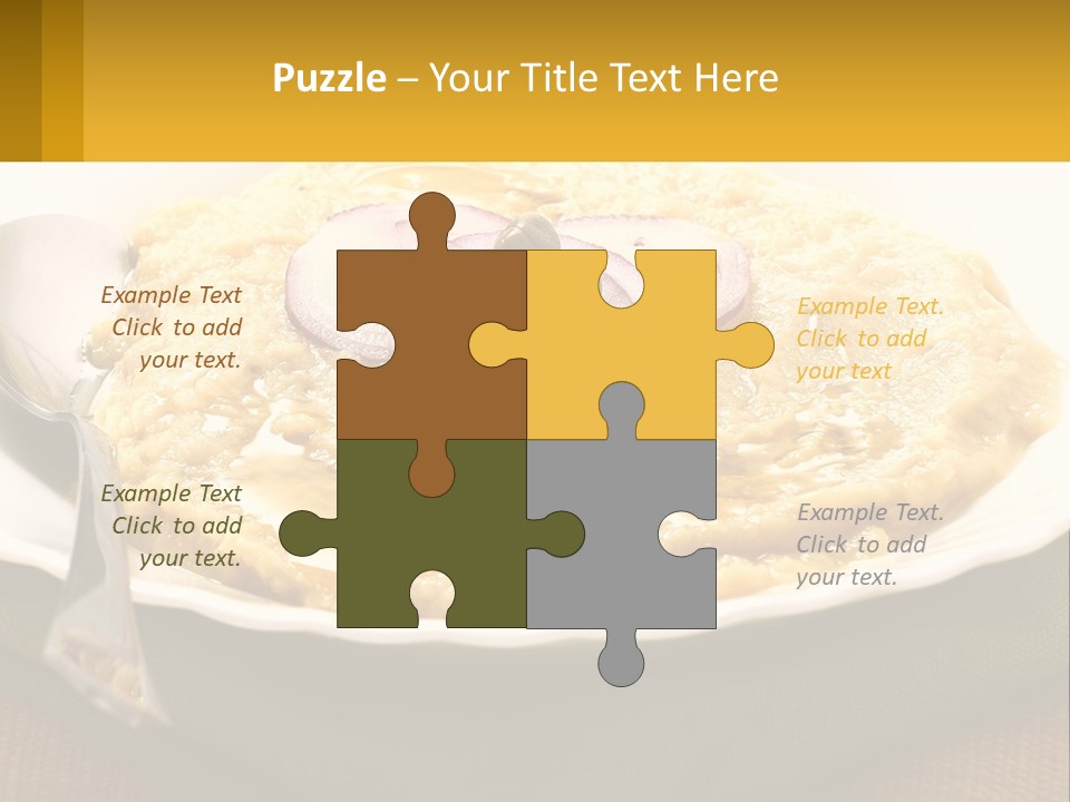 A Plate Of Food With A Fork And Knife PowerPoint Template