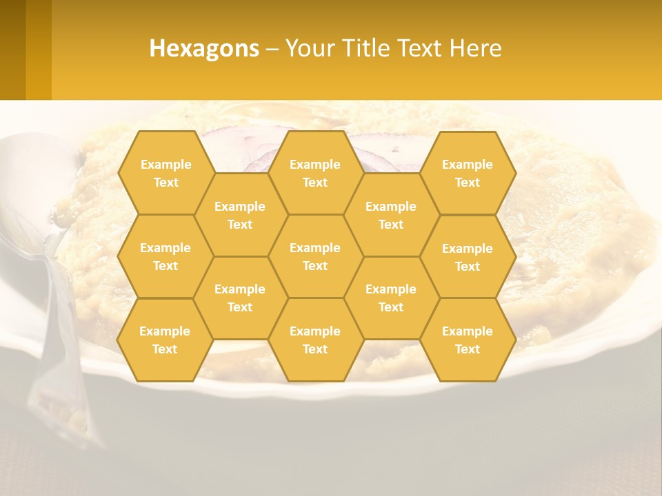 A Plate Of Food With A Fork And Knife PowerPoint Template