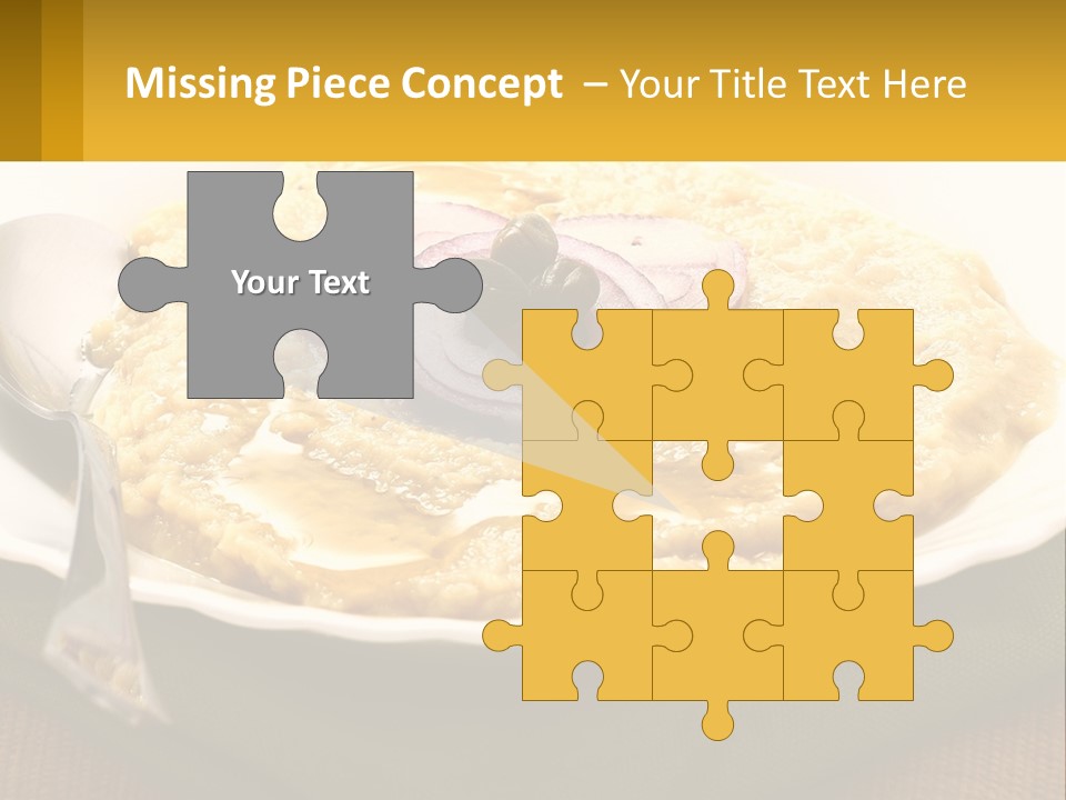 A Plate Of Food With A Fork And Knife PowerPoint Template