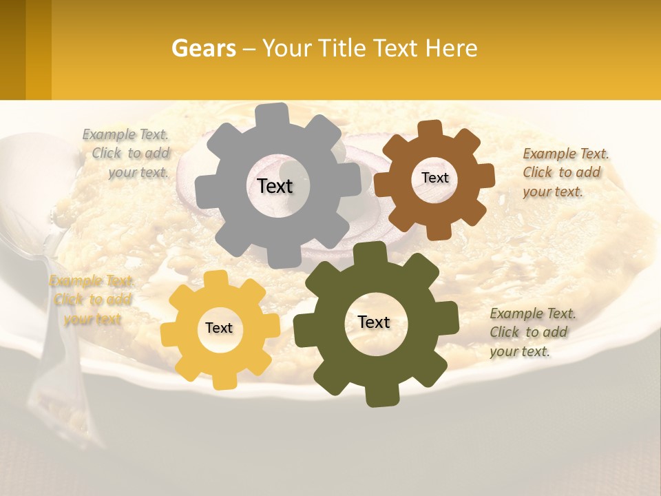 A Plate Of Food With A Fork And Knife PowerPoint Template