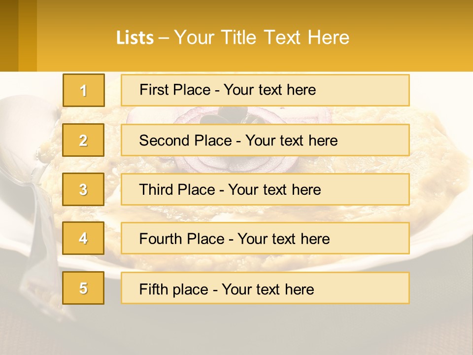 A Plate Of Food With A Fork And Knife PowerPoint Template
