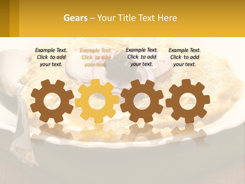 A Plate Of Food With A Fork And Knife PowerPoint Template