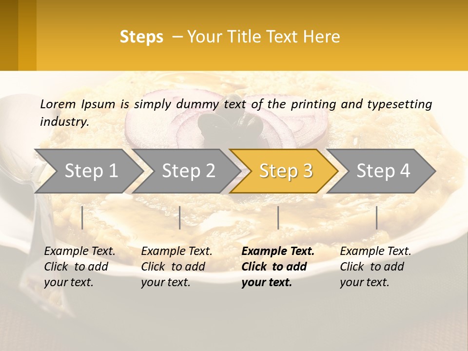 A Plate Of Food With A Fork And Knife PowerPoint Template