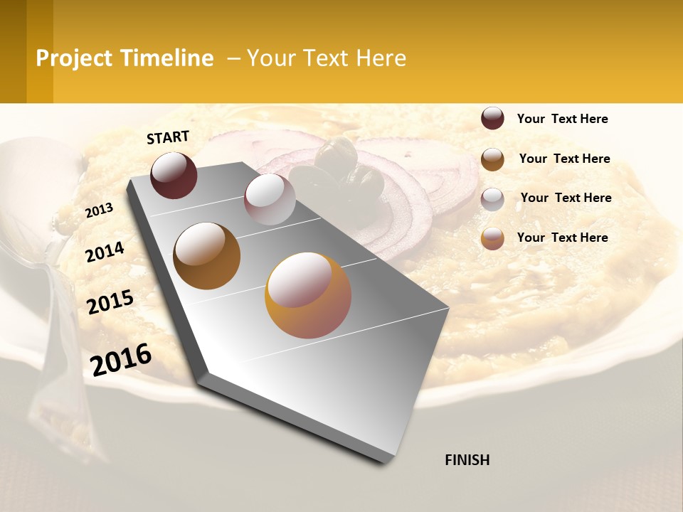 A Plate Of Food With A Fork And Knife PowerPoint Template