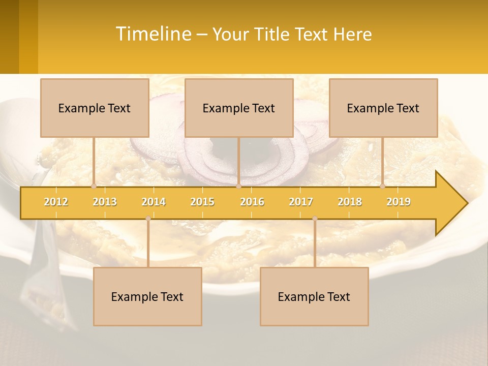 A Plate Of Food With A Fork And Knife PowerPoint Template