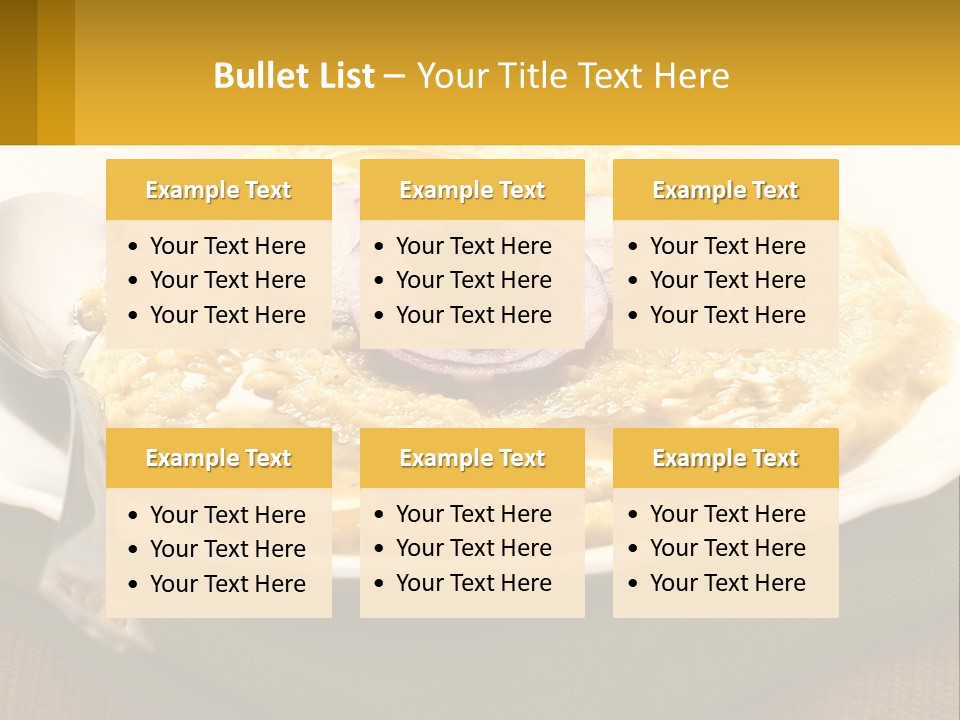 A Plate Of Food With A Fork And Knife PowerPoint Template