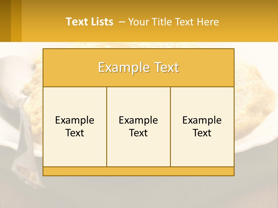 A Plate Of Food With A Fork And Knife PowerPoint Template