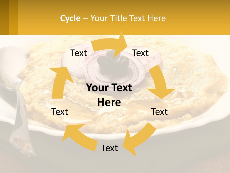 A Plate Of Food With A Fork And Knife PowerPoint Template