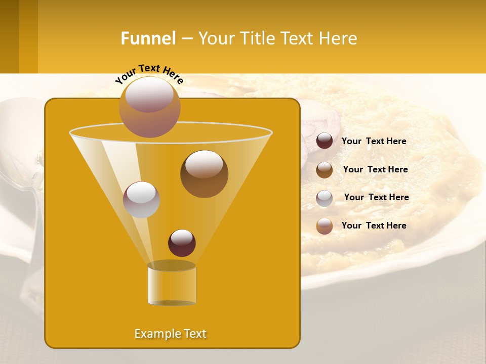 A Plate Of Food With A Fork And Knife PowerPoint Template