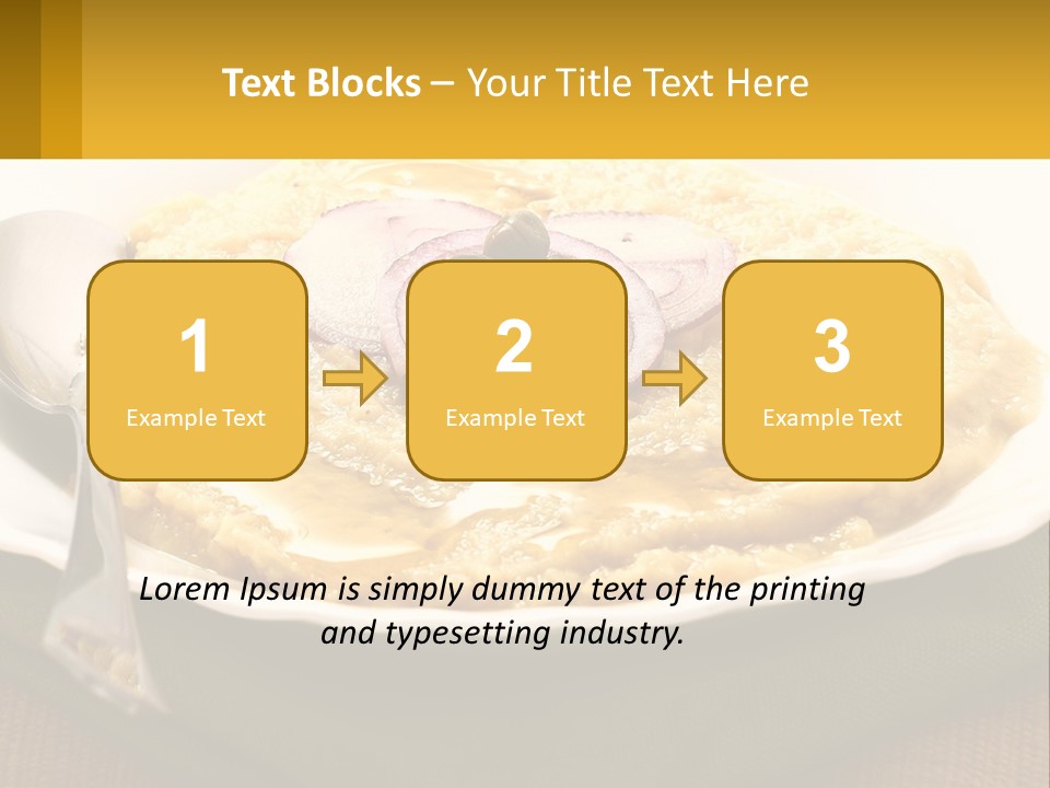 A Plate Of Food With A Fork And Knife PowerPoint Template
