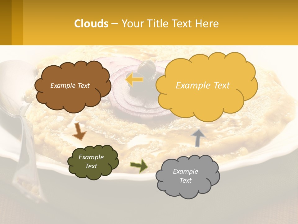 A Plate Of Food With A Fork And Knife PowerPoint Template