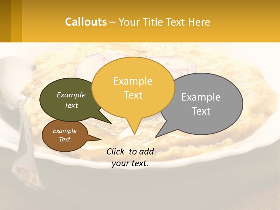 A Plate Of Food With A Fork And Knife PowerPoint Template