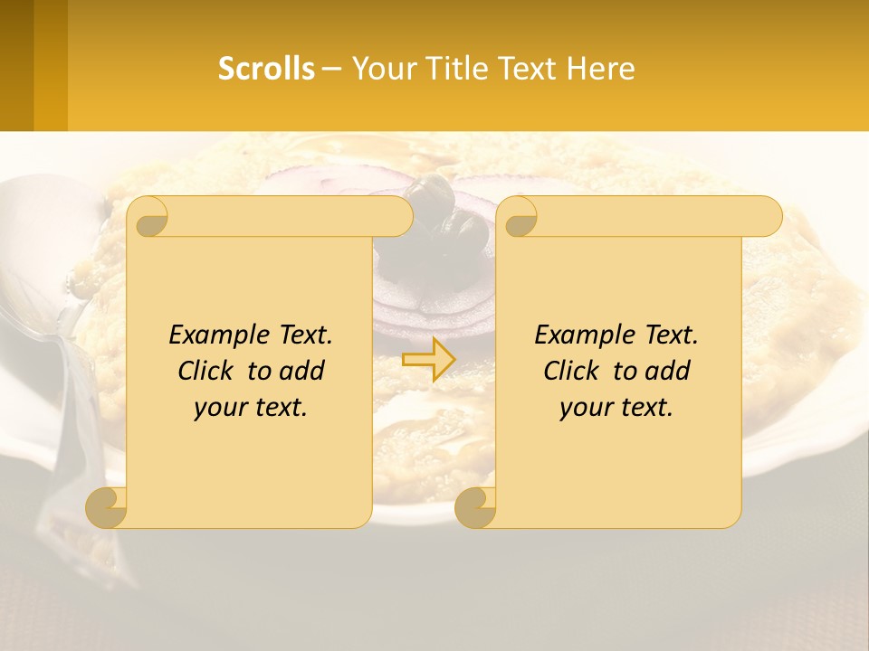 A Plate Of Food With A Fork And Knife PowerPoint Template