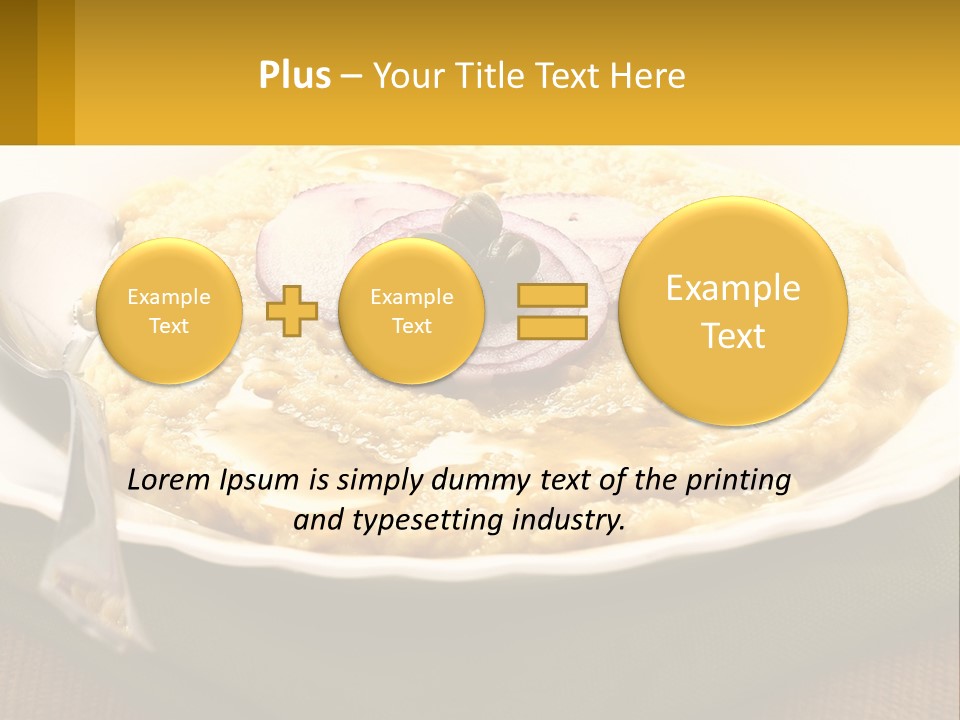 A Plate Of Food With A Fork And Knife PowerPoint Template