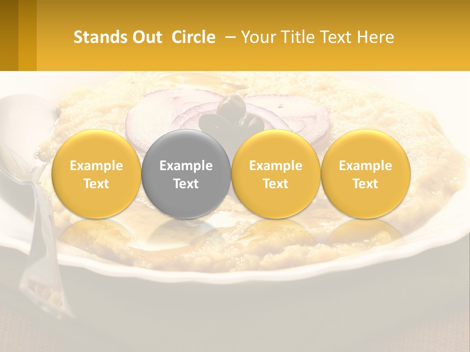 A Plate Of Food With A Fork And Knife PowerPoint Template