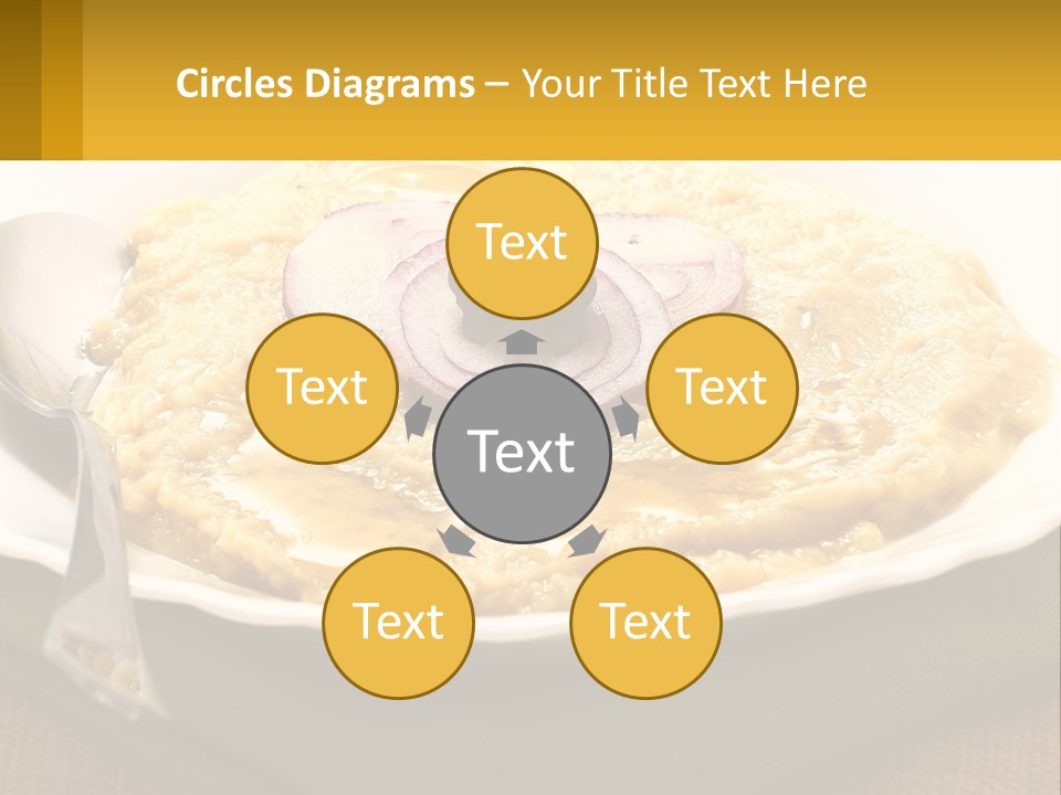 A Plate Of Food With A Fork And Knife PowerPoint Template