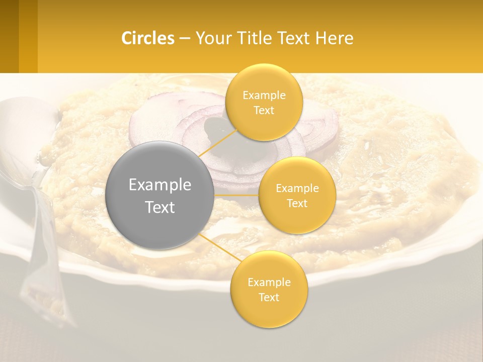 A Plate Of Food With A Fork And Knife PowerPoint Template
