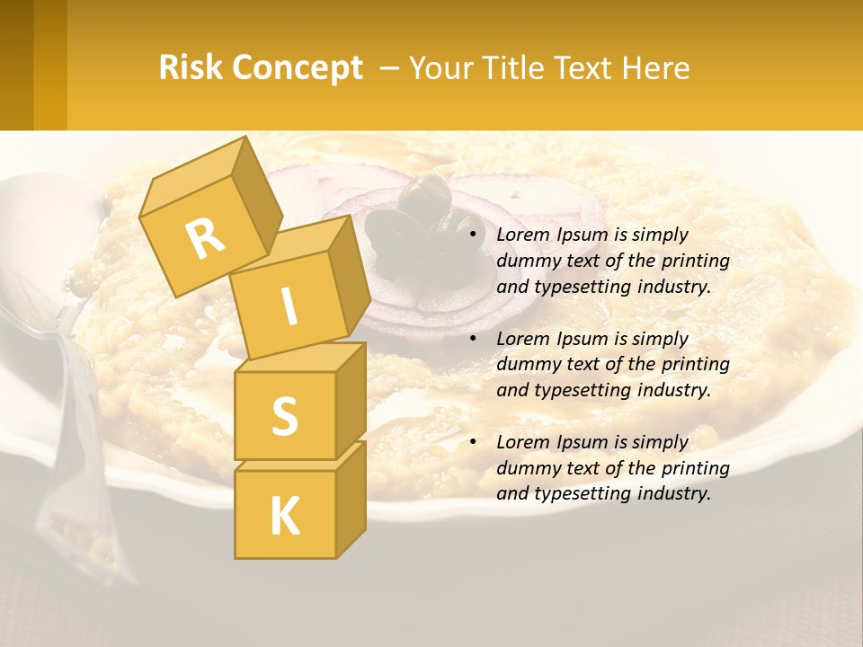 A Plate Of Food With A Fork And Knife PowerPoint Template