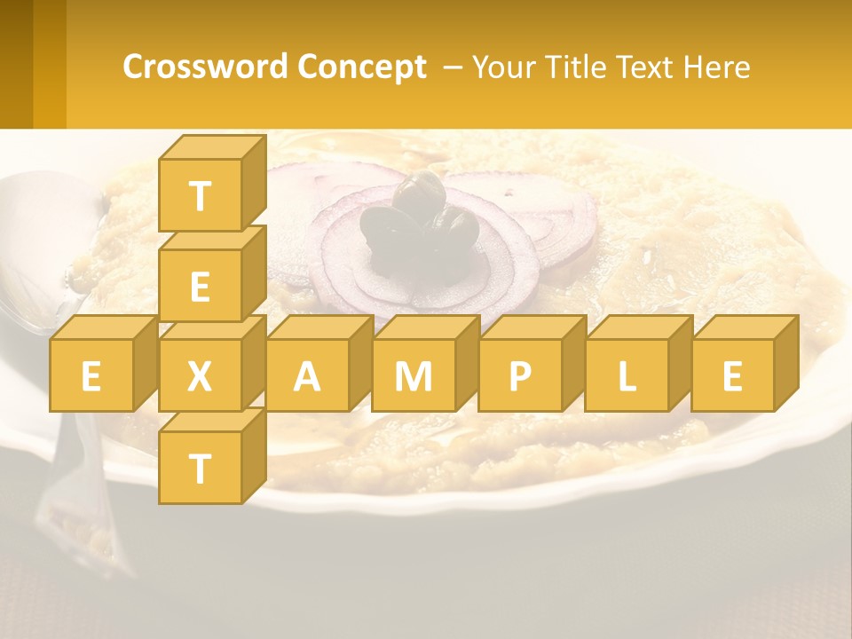 A Plate Of Food With A Fork And Knife PowerPoint Template