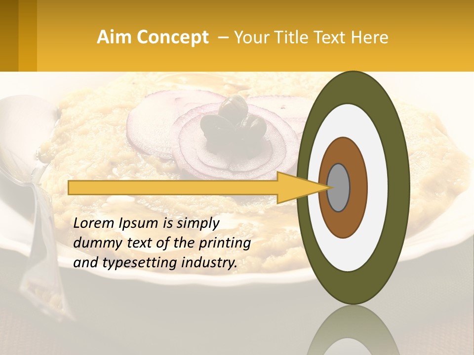 A Plate Of Food With A Fork And Knife PowerPoint Template