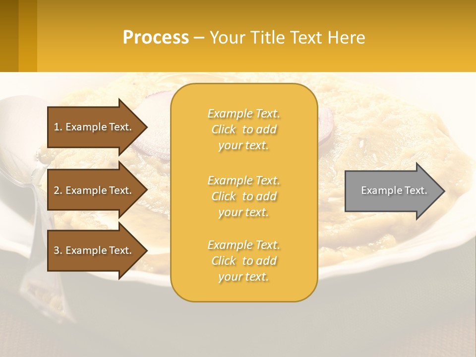A Plate Of Food With A Fork And Knife PowerPoint Template