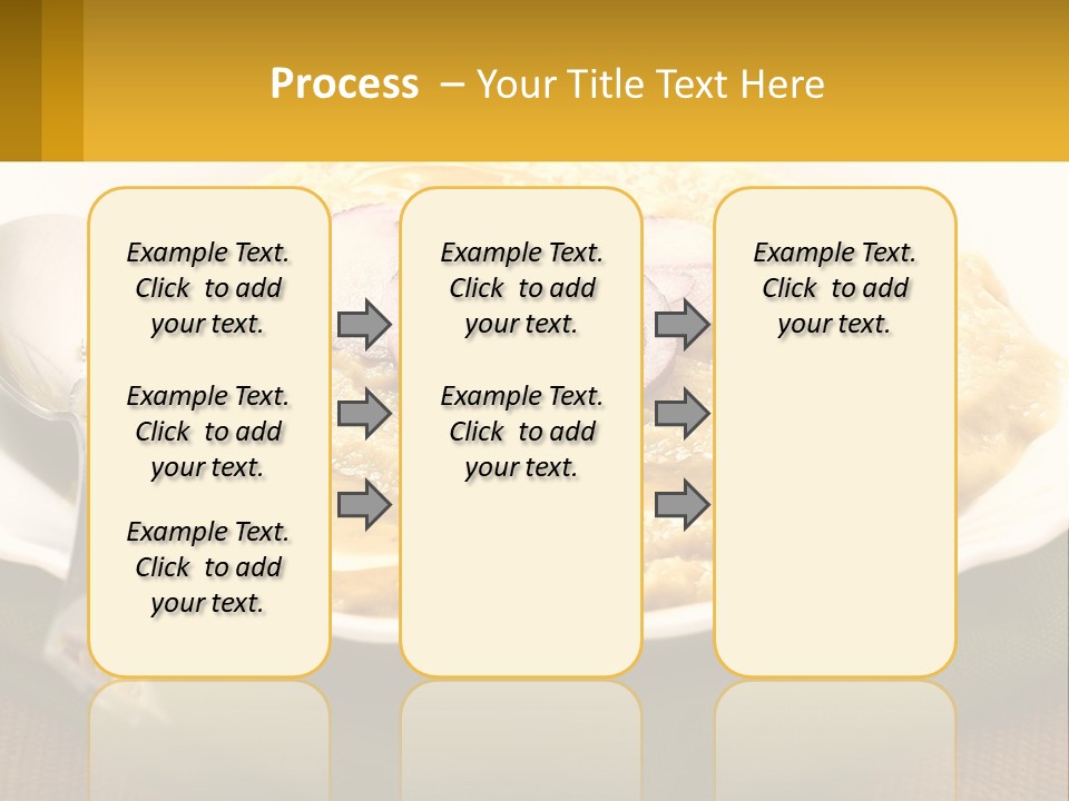 A Plate Of Food With A Fork And Knife PowerPoint Template