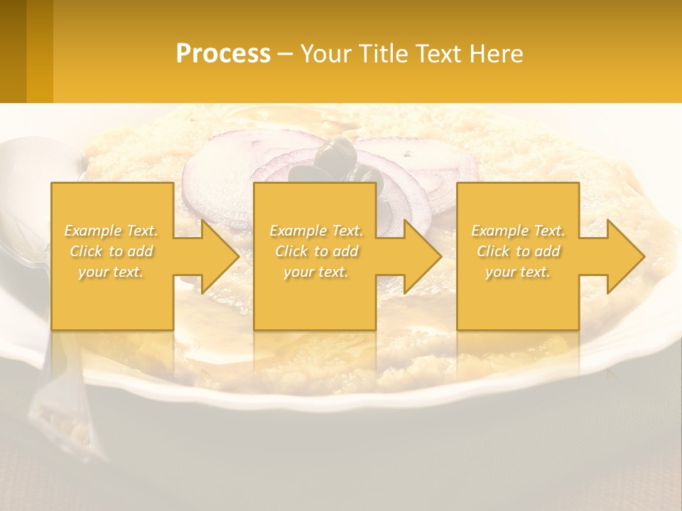 A Plate Of Food With A Fork And Knife PowerPoint Template