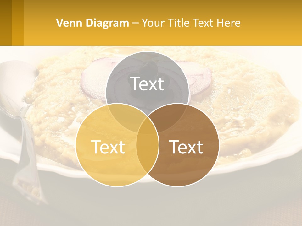A Plate Of Food With A Fork And Knife PowerPoint Template