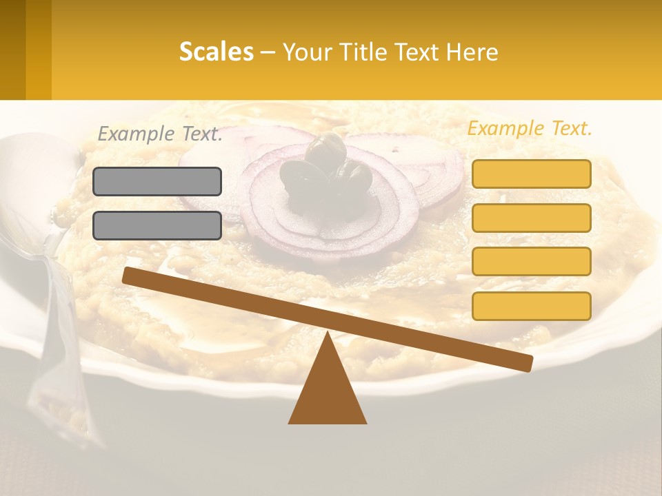 A Plate Of Food With A Fork And Knife PowerPoint Template