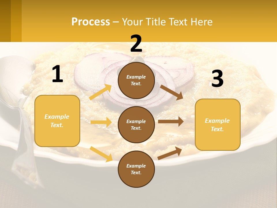 A Plate Of Food With A Fork And Knife PowerPoint Template