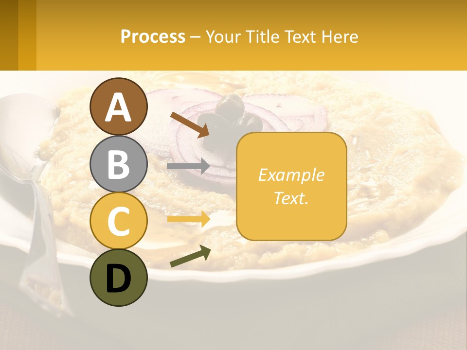 A Plate Of Food With A Fork And Knife PowerPoint Template