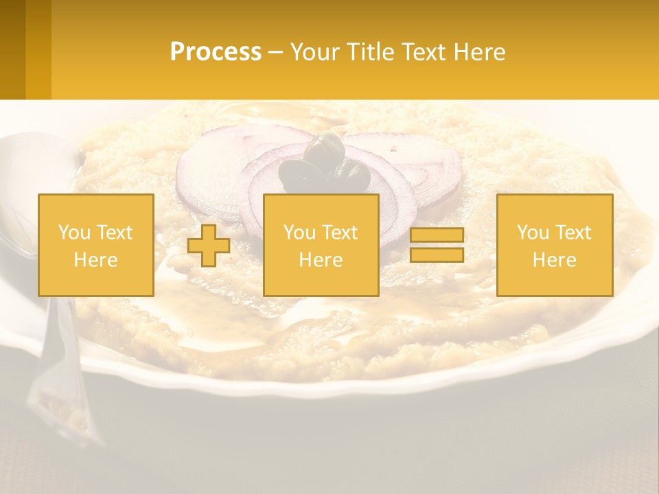 A Plate Of Food With A Fork And Knife PowerPoint Template