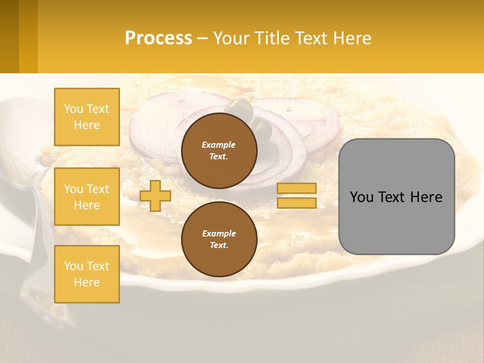 A Plate Of Food With A Fork And Knife PowerPoint Template