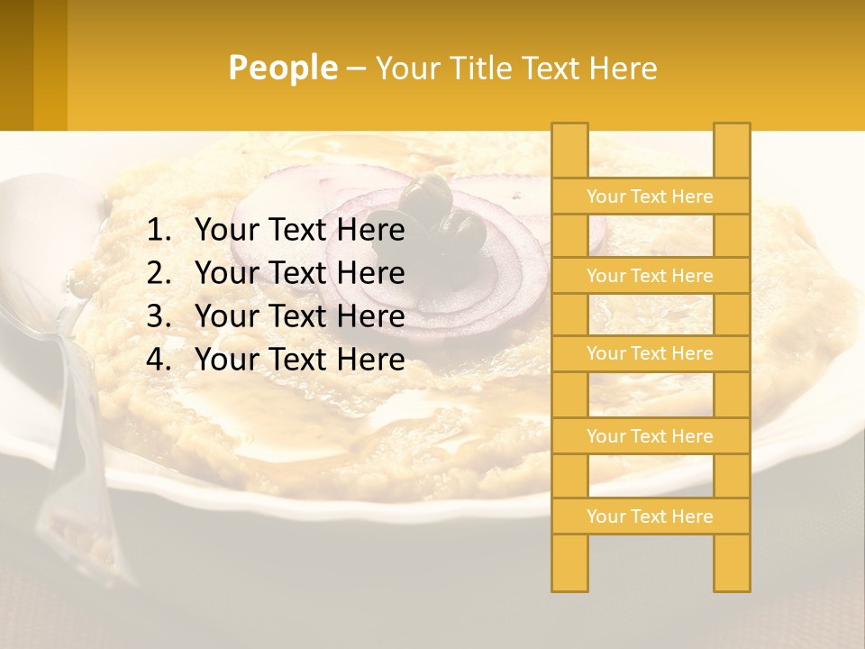 A Plate Of Food With A Fork And Knife PowerPoint Template