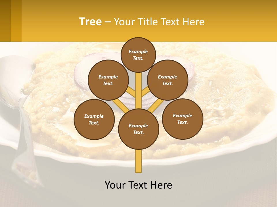 A Plate Of Food With A Fork And Knife PowerPoint Template