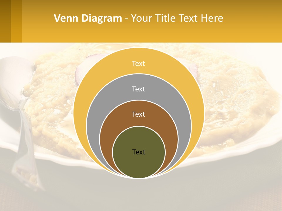 A Plate Of Food With A Fork And Knife PowerPoint Template