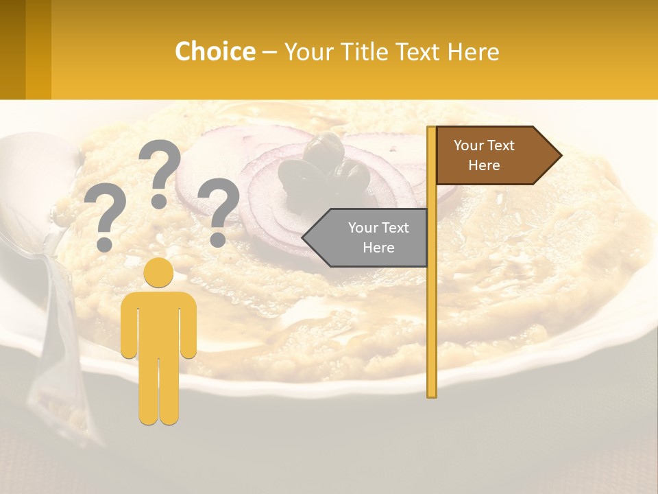 A Plate Of Food With A Fork And Knife PowerPoint Template