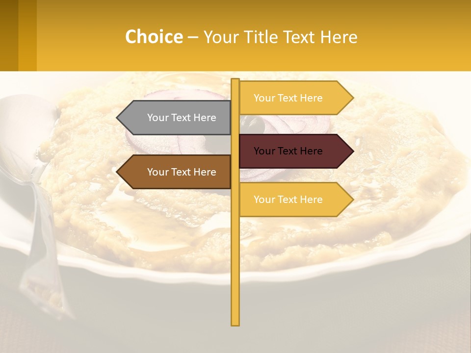 A Plate Of Food With A Fork And Knife PowerPoint Template