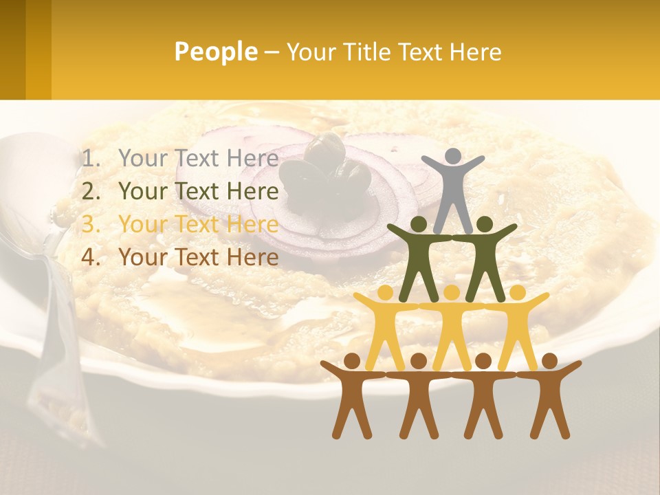 A Plate Of Food With A Fork And Knife PowerPoint Template