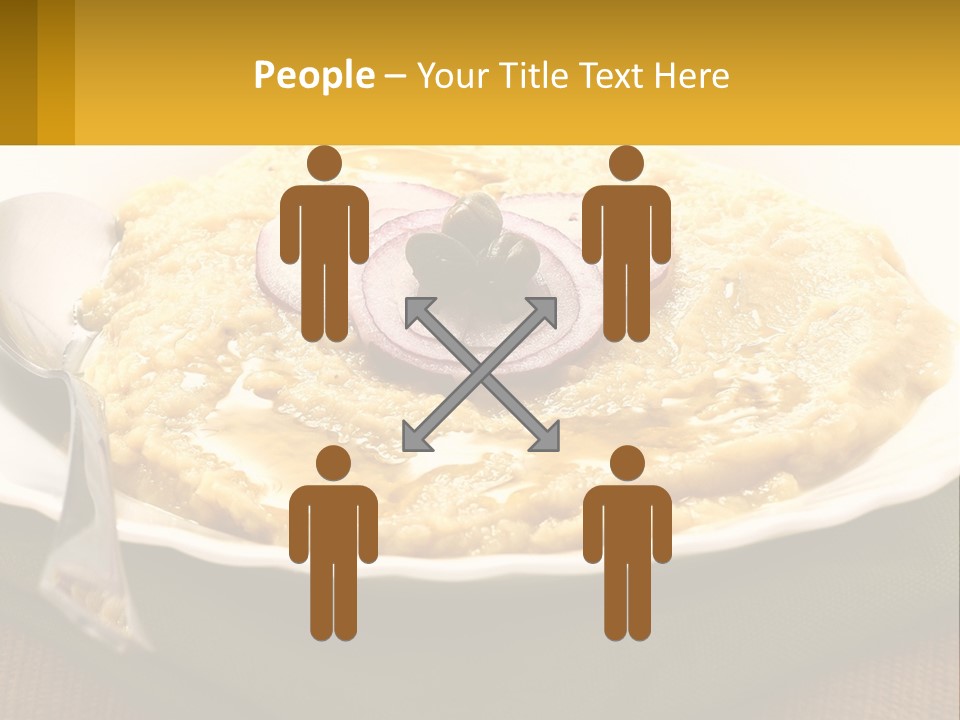 A Plate Of Food With A Fork And Knife PowerPoint Template