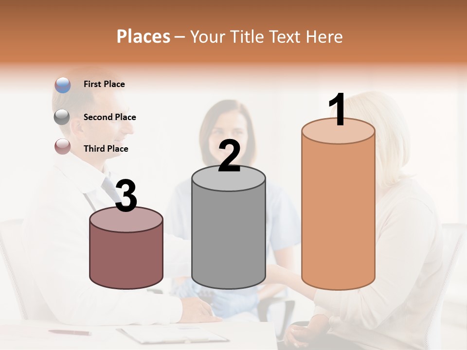 A Doctor Presenting Something To A Woman In A Meeting Room PowerPoint Template