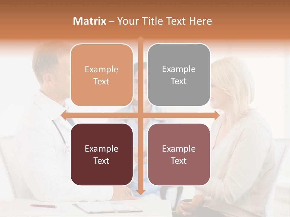 A Doctor Presenting Something To A Woman In A Meeting Room PowerPoint Template