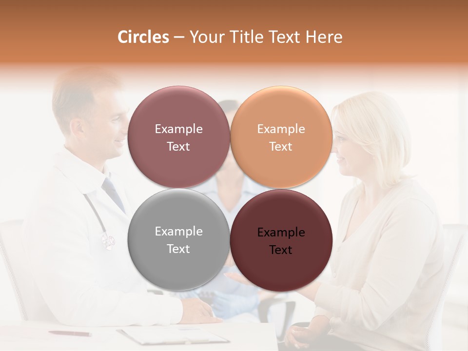 A Doctor Presenting Something To A Woman In A Meeting Room PowerPoint Template