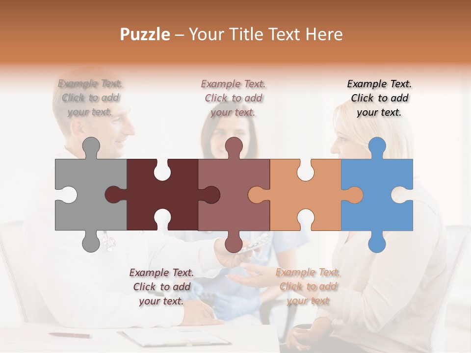 A Doctor Presenting Something To A Woman In A Meeting Room PowerPoint Template