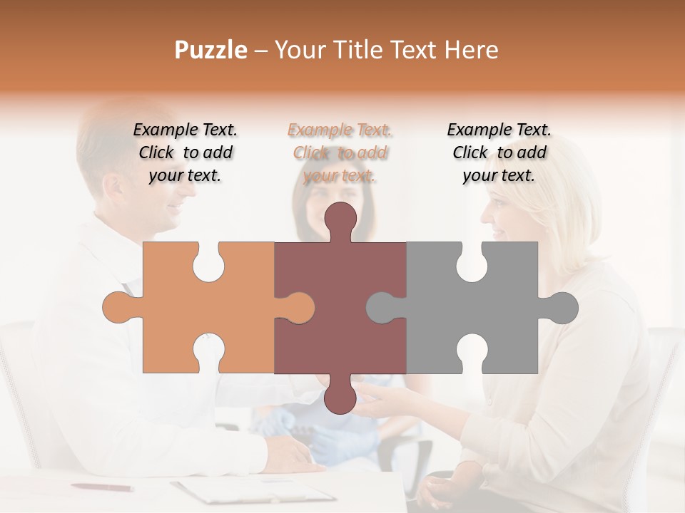 A Doctor Presenting Something To A Woman In A Meeting Room PowerPoint Template