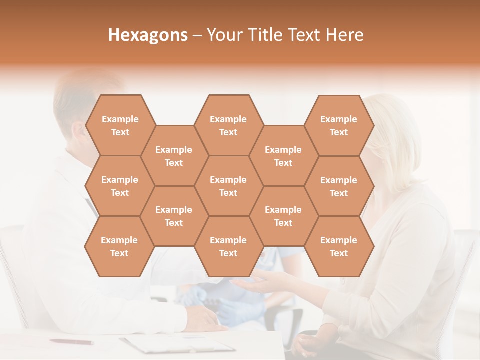 A Doctor Presenting Something To A Woman In A Meeting Room PowerPoint Template