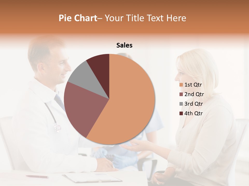 A Doctor Presenting Something To A Woman In A Meeting Room PowerPoint Template