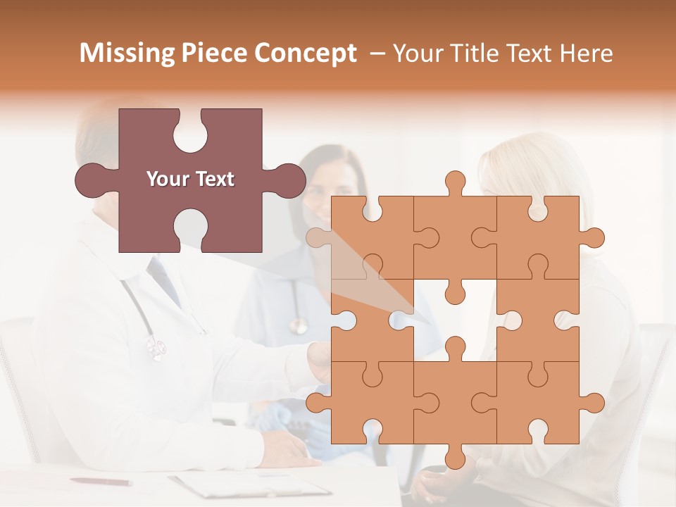 A Doctor Presenting Something To A Woman In A Meeting Room PowerPoint Template